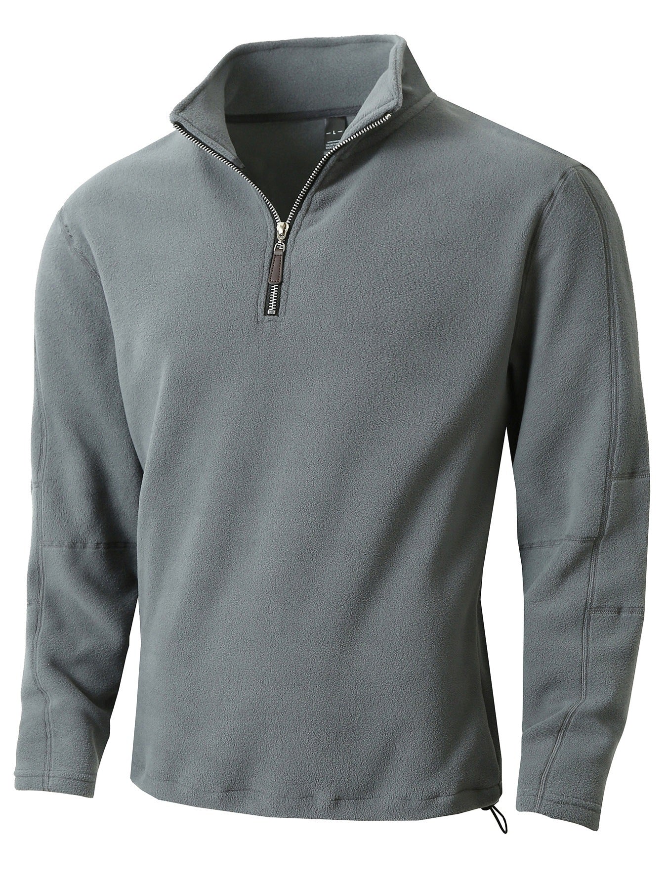 Men's Fleece Pullover with practical zip elements and high collar Chic and Style