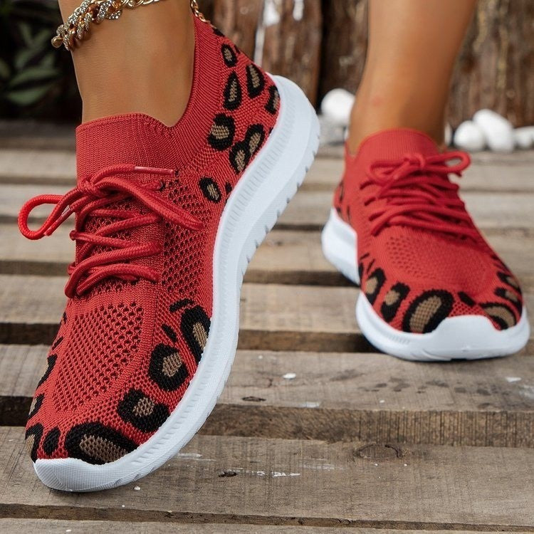 Baskets de sport pour femmes, respirantes et avec un imprimé animal à la mode Chic und Stil