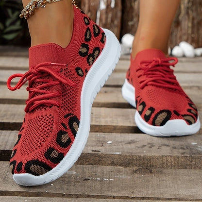 Baskets de sport pour femmes, respirantes et avec un imprimé animal à la mode Chic und Stil