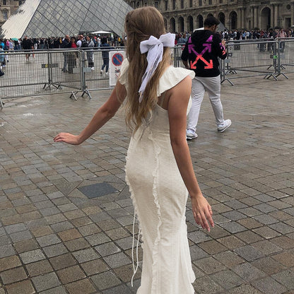 Robe bodycon à volants épaules nues Chic und Stil
