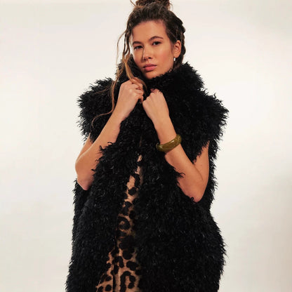 Dames gilet en fourrure Chic und Stil