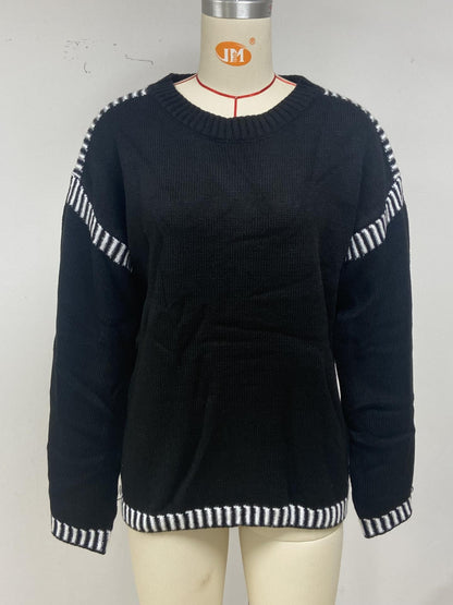 Pull décontracté pour dames avec accents rayés Chic und Stil