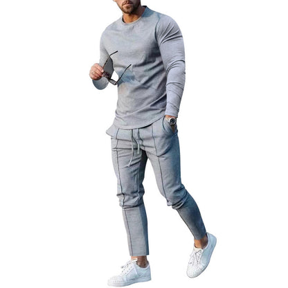 Man sporty sweatshirt jumpsuit and chic jogger pants