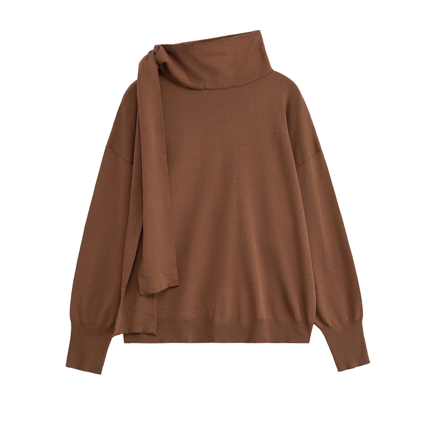 Pull en tricot décontracté pour femmes avec col asymétrique Chic und Stil