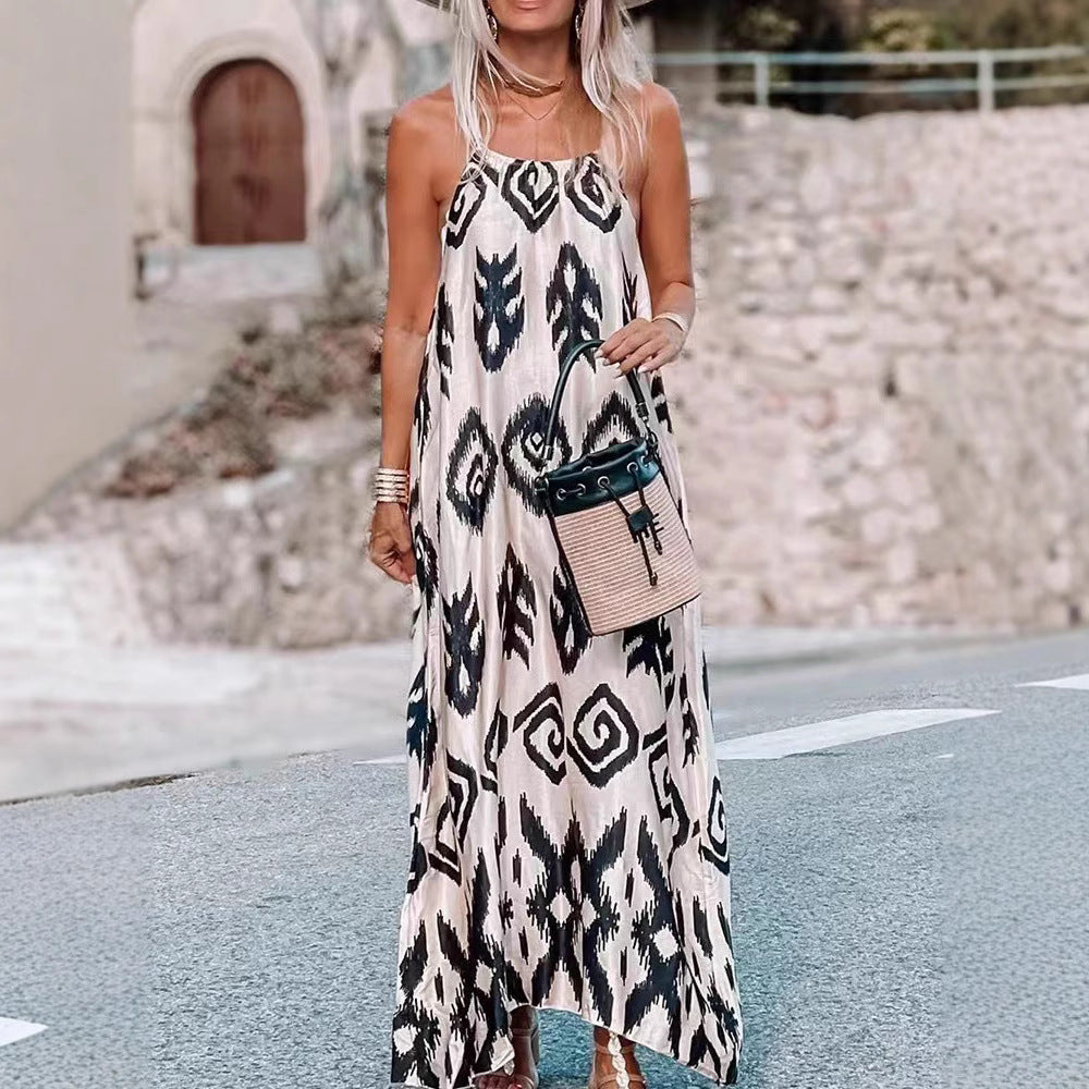 Robe maxi ethno imprimée Chic und Stil femme