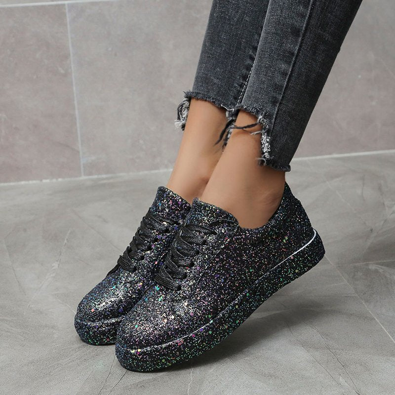 Dames Baskets scintillantes décontractées avec semelle respirante et design antidérapant Chic und Stil