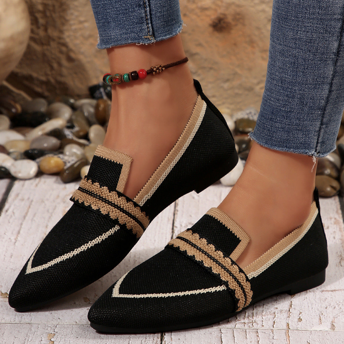 Dames Élégantes Mocassins Chic und Stil