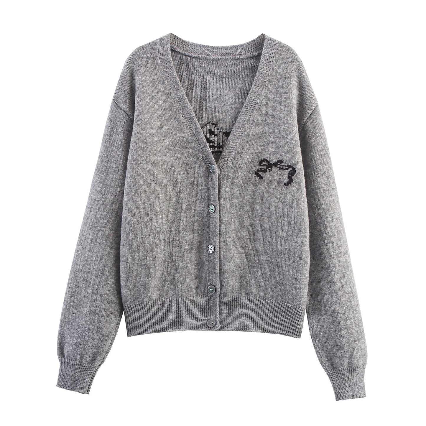 Dames pull-over en tricot douillet avec un élégant décolleté en V et une coupe décorative Chic und Stil