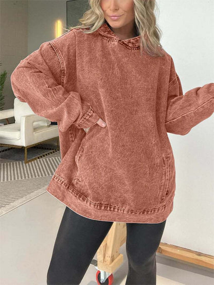 Dames hoodie en denim surdimensionné Chic und Stil