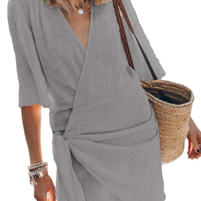 Robe portefeuille pour dames avec coupe fluide et ceinture étroite Chic und Stil