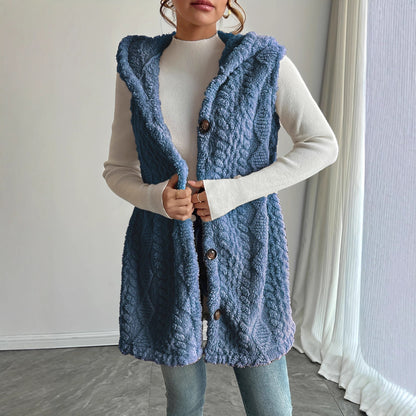 Dames gilet long douillet Chic und Stil