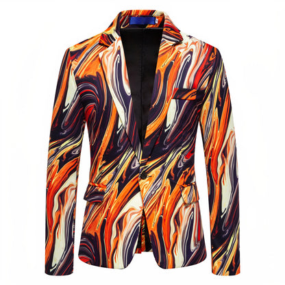 Blazer Designer pour hommes avec motif marbré saisissant Chic und Stil