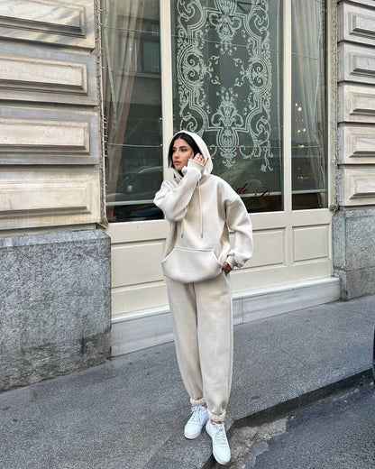 Dames confortable Hoodie en fleece surdimensionné Chic und Stil