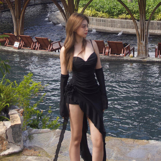Robe de soirée asymétrique pour femmes Chic und Stil