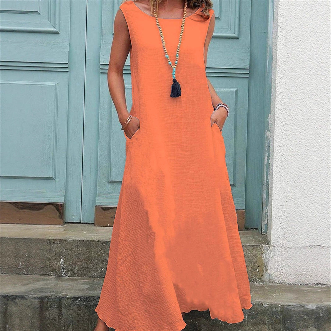 Robe maxi pour femmes avec poches pratiques et coupe fluide Chic und Stil