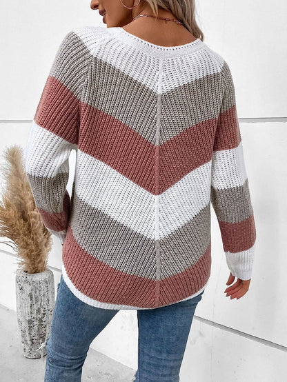 Pull en tricot à motif pour femmes dans un style décontracté Chic und Stil