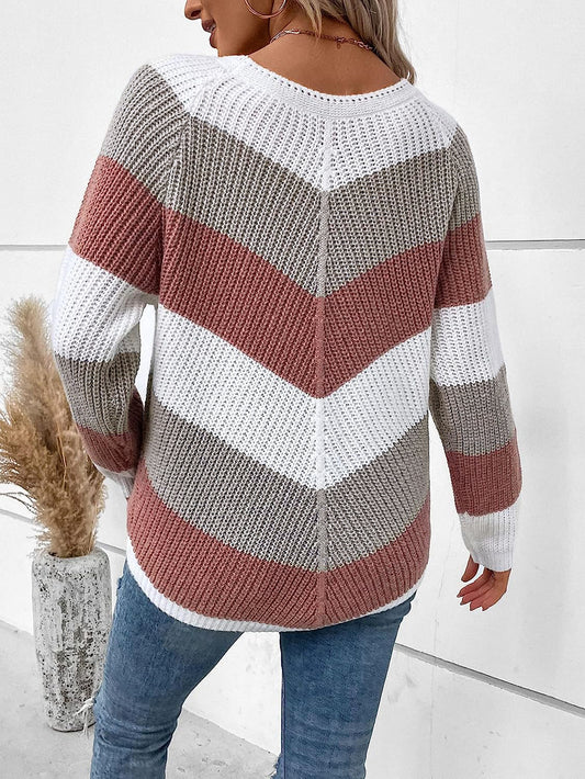 Pull en tricot à motif pour femmes dans un style décontracté Chic und Stil