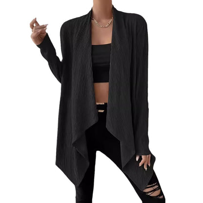 Dame Veste en tricot décontractée avec motif gaufré moderne Chic und Stil