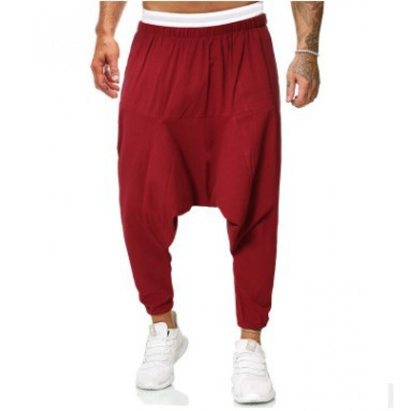 Comfortable harem pants for men with elastic waistband and side pockets Chic and Style