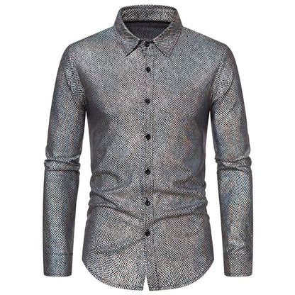 Chemise élégante pour homme en matériau brillant avec une coupe moderne Chic und Stil