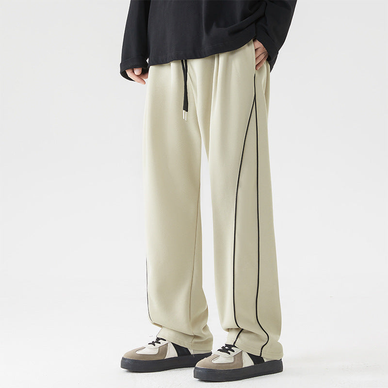 Chic and stylish casual sports pants for men with side accents