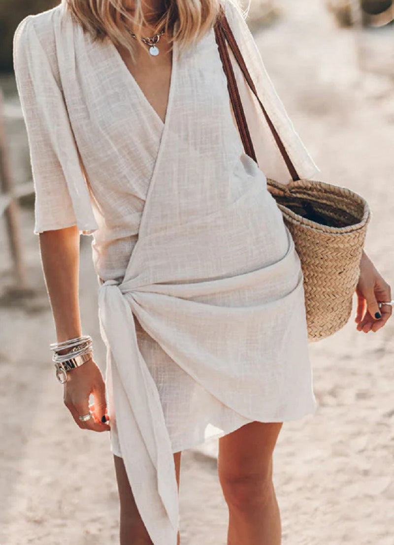 Robe portefeuille pour dames avec coupe fluide et ceinture étroite Chic und Stil