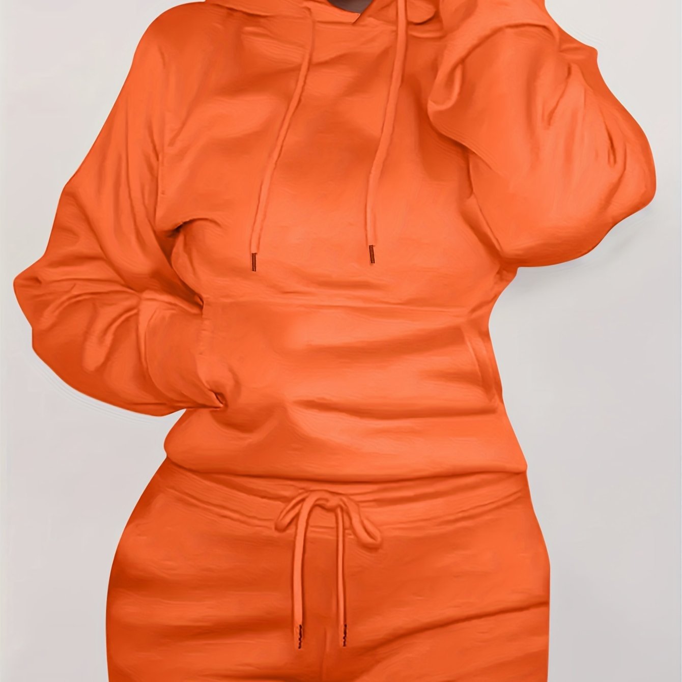 Women's Comfortable Hoodie with Kangaroo Pocket and Elastic Waist - Chic and Stylish