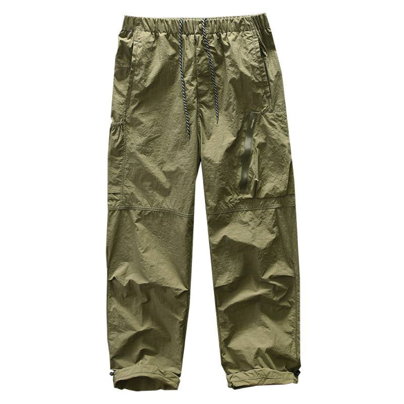 Functional pants for men with elastic waistband and zippered side pockets Chic and Style