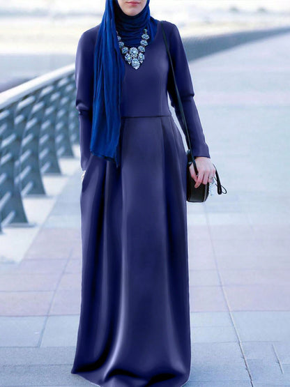 Robe maxi élégante pour femmes avec des manches longues et une coupe fluide Chic und Stil