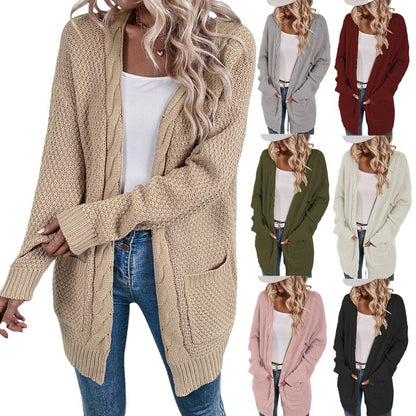 Cardigan décontracté pour femmes avec poches profondes et design froissé Chic und Stil