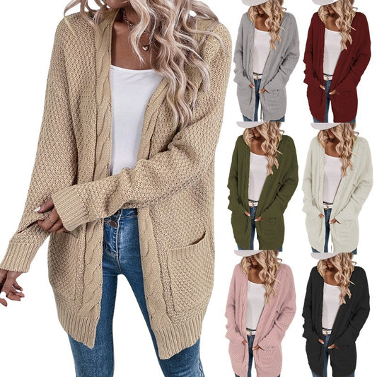 Cardigan décontracté pour femmes avec poches profondes et design froissé Chic und Stil