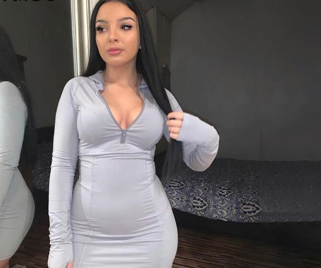 Robe bodycon à manches longues zippée Chic und Stil