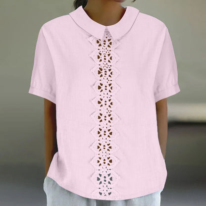 Ladies Light Lace Panel Blouse Chic and Style