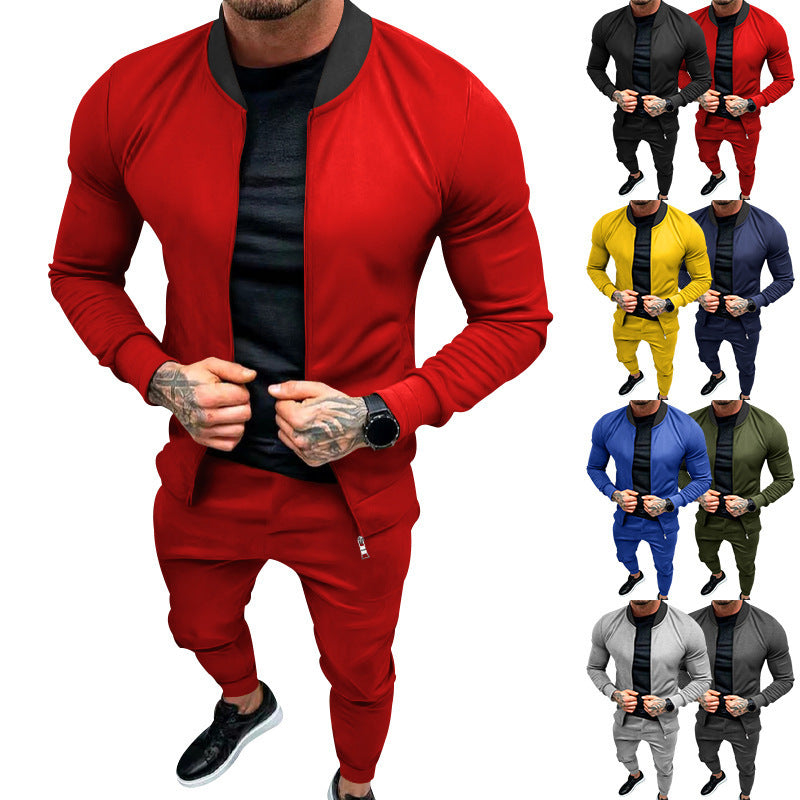 Costume de jogging pour hommes 2 pièces avec fermeture éclair moderne Chic und Stil