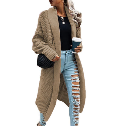 Dames Grand cardigan en tricot à ouverture frontale et manches longues Chic und Stil