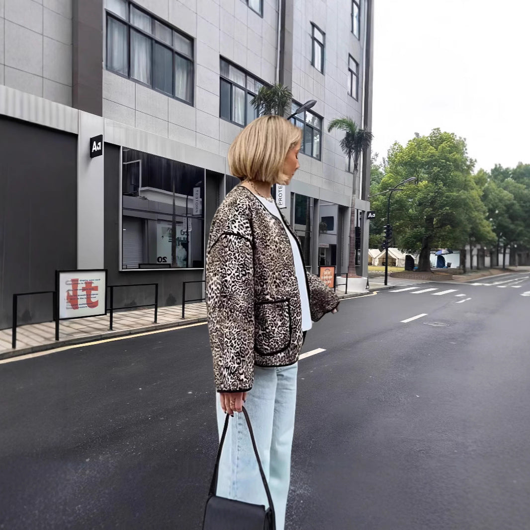 Dames attractive veste dans le motif léopard tendance Chic und Stil