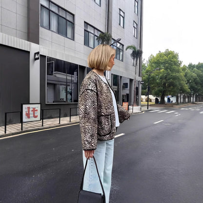 Dames attractive veste dans le motif léopard tendance Chic und Stil