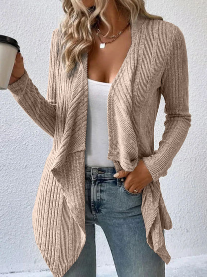 Dames cardigan confortable avec coupe décontractée et ourlet asymétrique Chic und Stil
