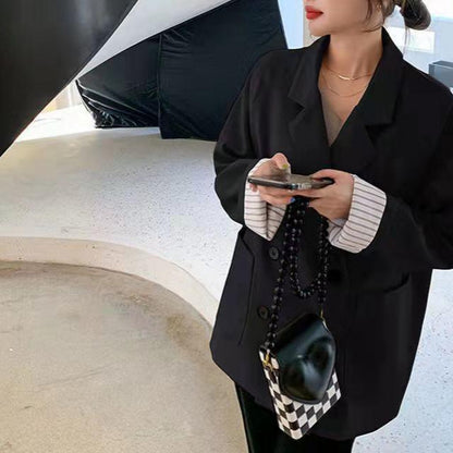 Blazer surdimensionné à détails structurés pour femmes Chic & Stil