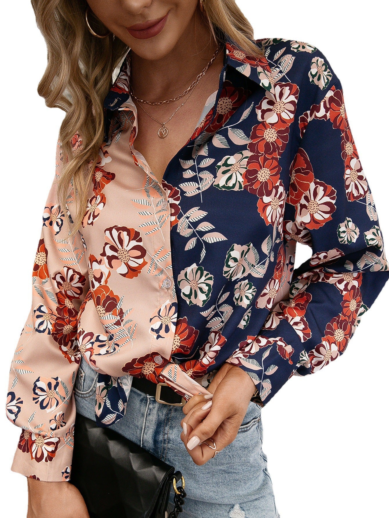 Chemisier femme avec imprimé floral et nœud à la mode Chic und Stil