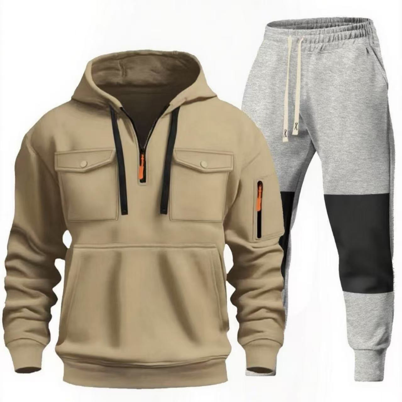 Chic and Style functional sweatshirt and jogger pants set for men
