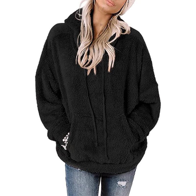 Women's Plush Fleece Pullover Hoodie Chic und Stil