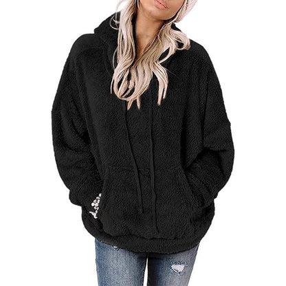 Women's Plush Fleece Pullover Hoodie Chic und Stil