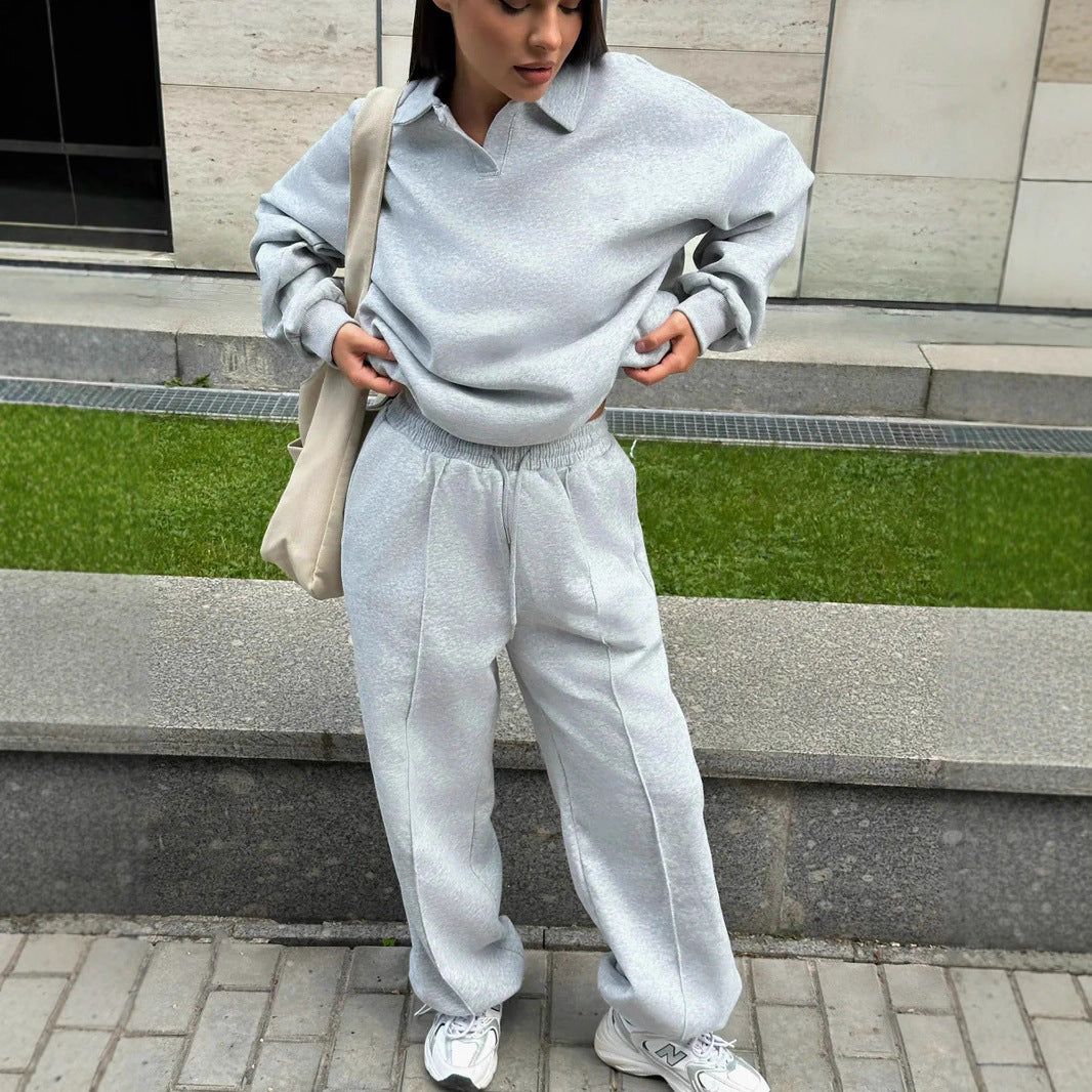 Dames combinaison de polo et pantalon confortable et stylée Chic und Stil