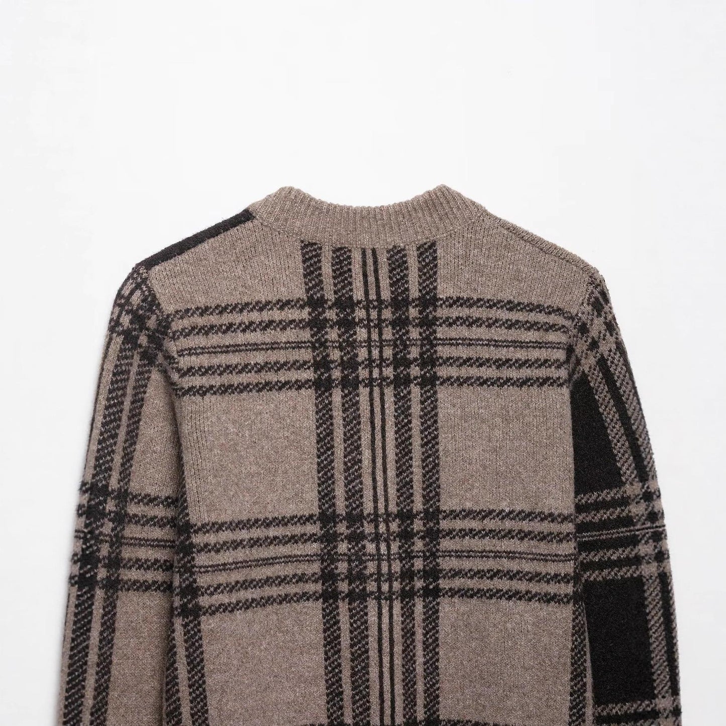 Dames Chic bouton écossais pull Chic und Stil