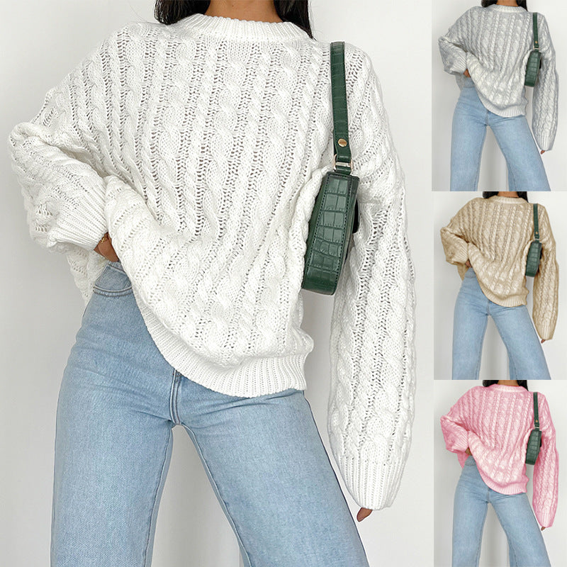 Pull en grosse maille pour femmes avec un motif torsadé raffiné en matériau doux Chic und Stil