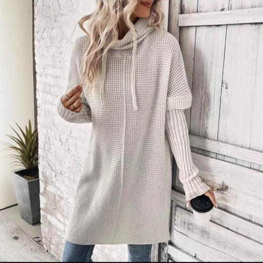 Pull à capuche pour femmes avec tricot structuré moderne Chic und Stil