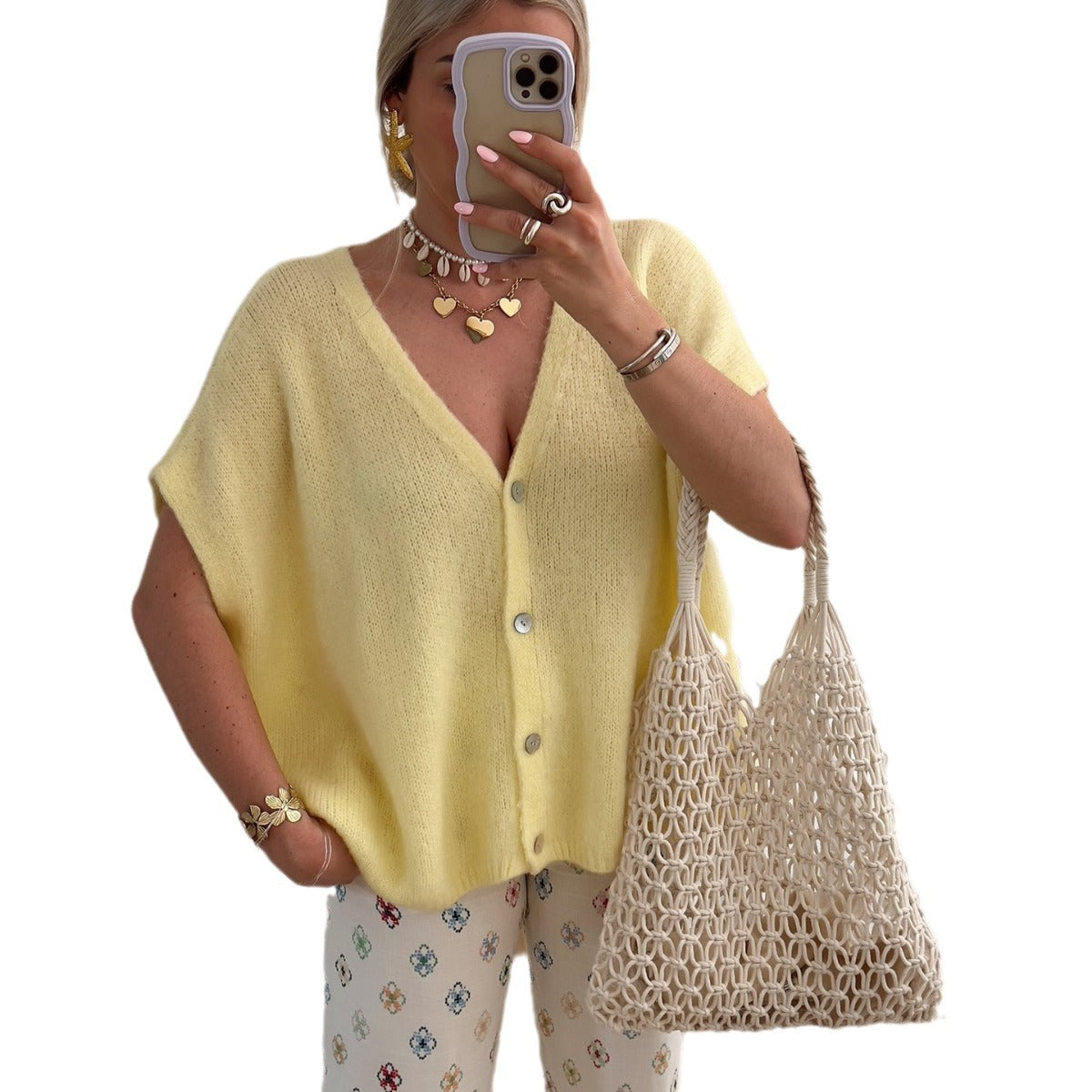 Dames décontractée cardigan surdimensionné Chic und Stil