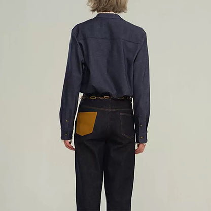 Chemise en denim à boutons pour femmes Chic und Stil