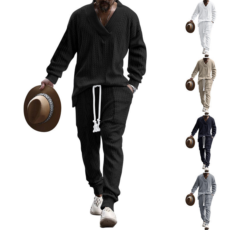 Costume tricot homme avec décolleté en V et taille élastique Chic und Stil